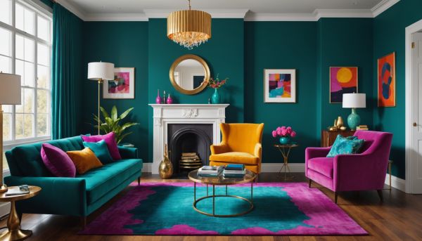 Des couleurs flamboyantes pour un intérieur vivant
